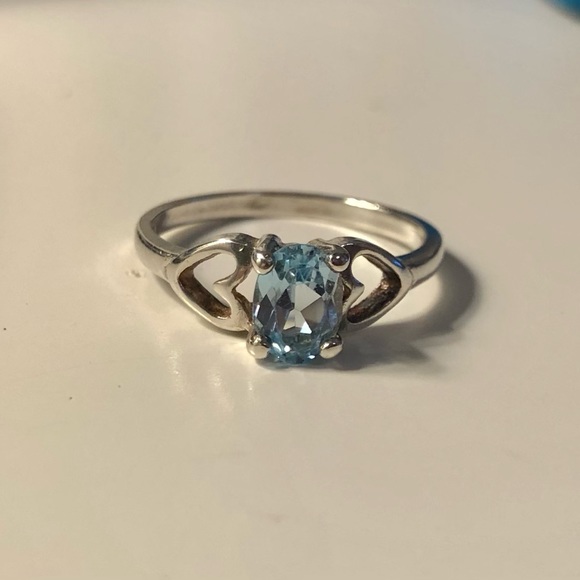 925 sterling silver Aquamarine ring - Picture 3 of 6